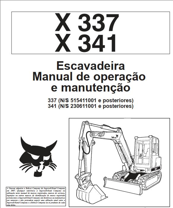 Bobcat Excavator 337 341 Operation Maintenance Manual PT