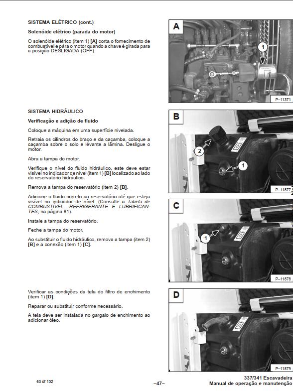 Bobcat Excavator 337 341 Operation Maintenance Manual PT 1