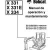 Bobcat Excavator X331 X331E X334 Operation Maintenance Manual 6900557 ES