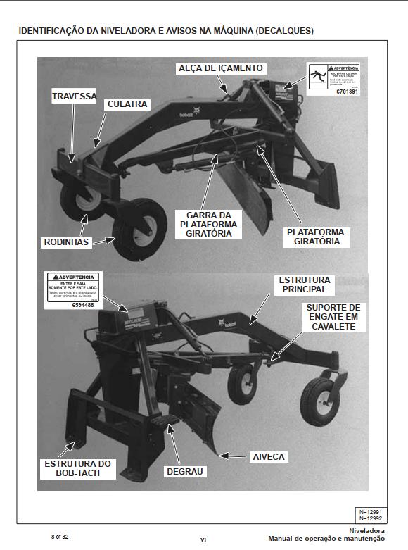 Bobcat Grader Operation Maintenance Manual 6724889 PT 1
