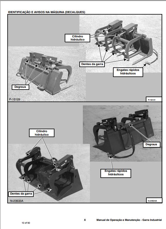 Bobcat Grapple Industrial 60 66 68 72 78 80 Operation Maintenance Manual 6900864 PT 1