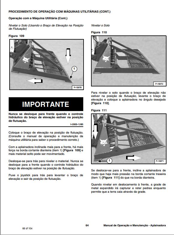 Bobcat Landplane 48 72 78 Operation Maintenance Manual 6901095 PT 1
