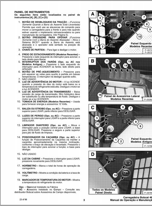 Bobcat Loader 463 Operation Maintenance Manual 6901175 PT 1