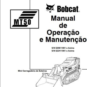 Bobcat Loader Mini Track MT50 Operation Maintenance Manual 6901508 PT