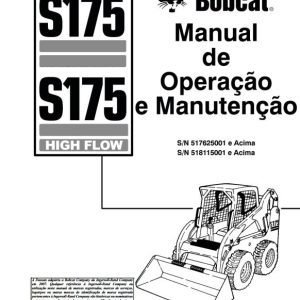 Bobcat Loader S175 Operation Maintenance Manual PT