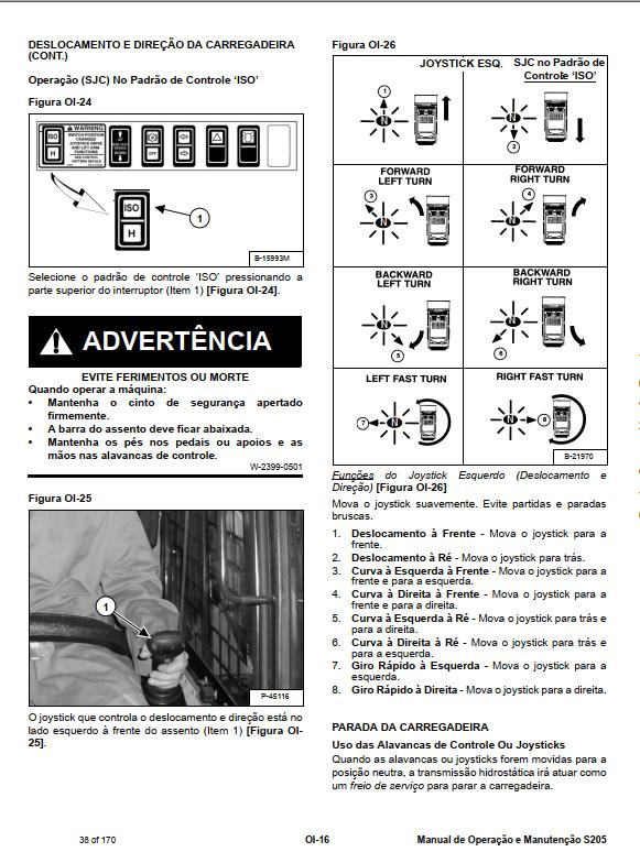 Bobcat Loader S205 Operation Maintenance Manual PT 1