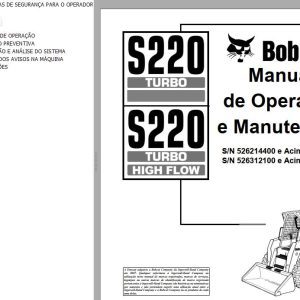 Bobcat Loader S220 Operation Maintenance Manual PT