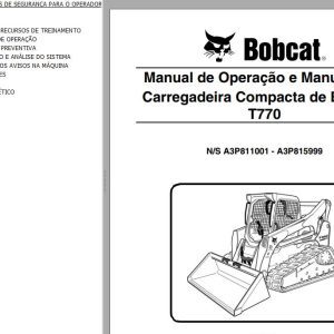 Bobcat Loader T770 Operation Maintenance Manual PT