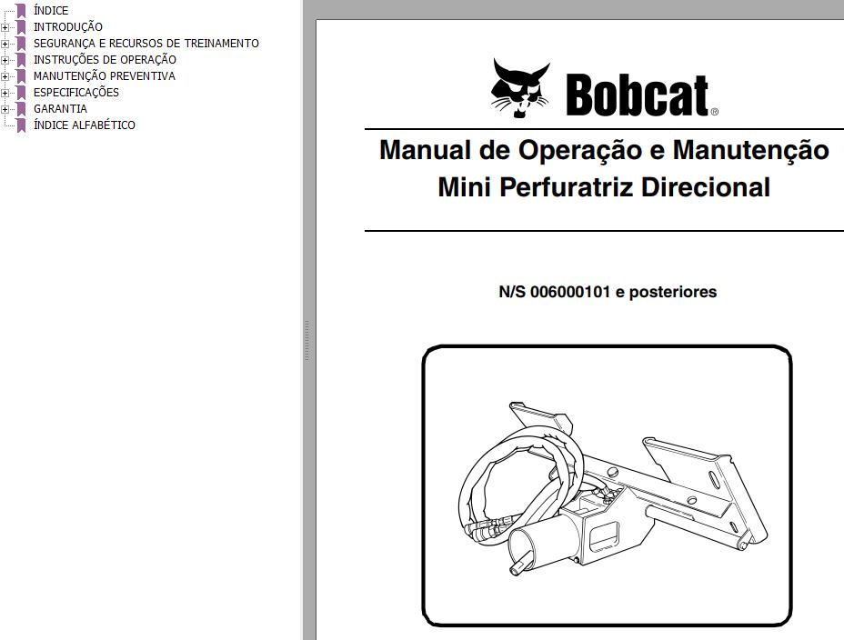 Bobcat Mini Boring Drive Operation Maintenance Manual 6903826 PT