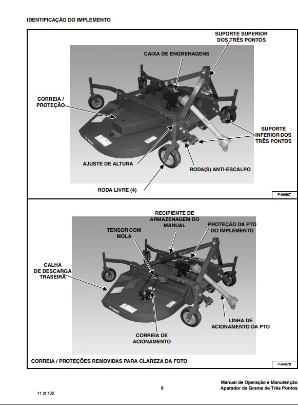 Bobcat Mower 3FM60 3FM72 3FM84 Operation Maintenance Manual 6989545 PT 1