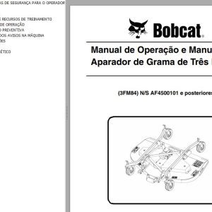 Bobcat Mower 3FM84 Operation Maintenance Manual 6987244 PT