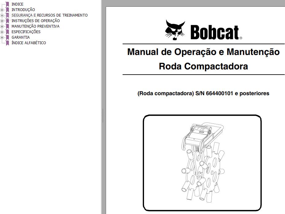 Bobcat Packer Wheel Operation Maintenance Manual 6901178 PT