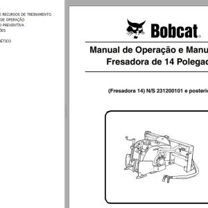Bobcat Planer 14 Operation Maintenance Manual 6901034 PT