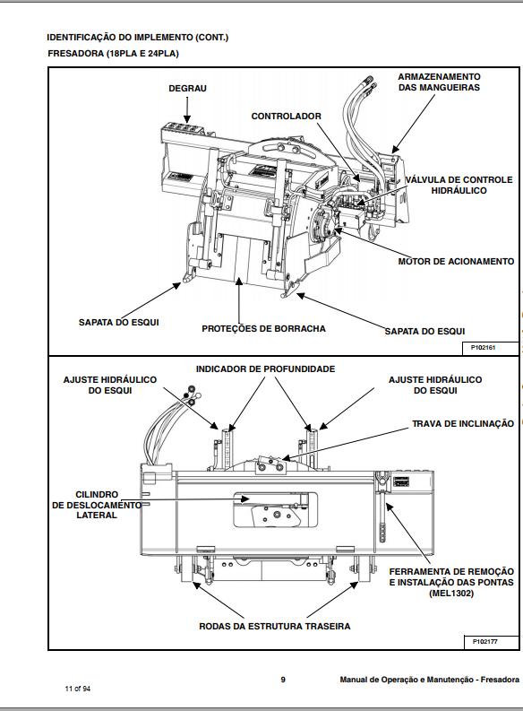Bobcat Planer 18PLA 24PLA PNSFL Operation Maintenance Manual 6989704 PT 1