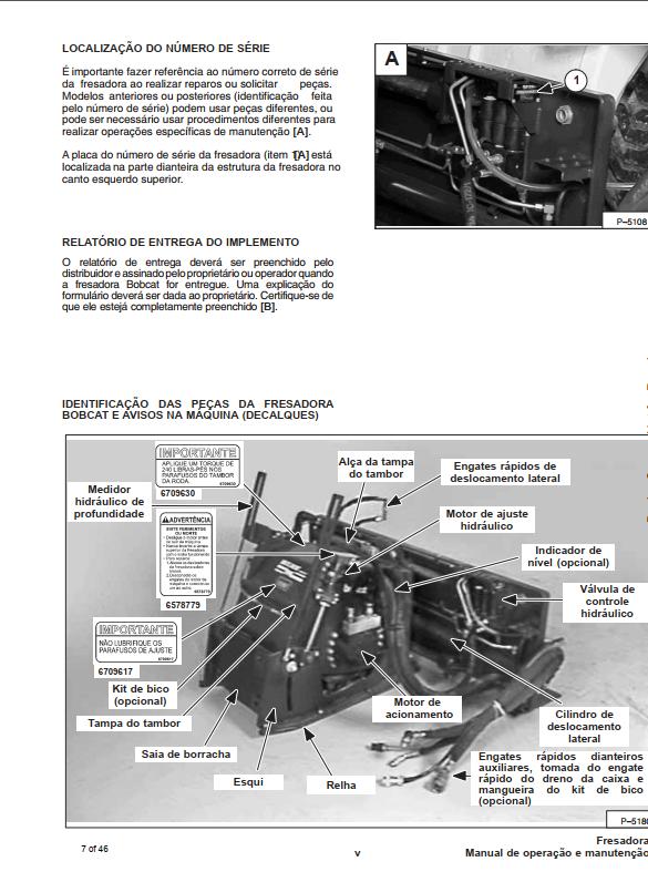 Bobcat Planer Operation Maintenance Manual PT 1