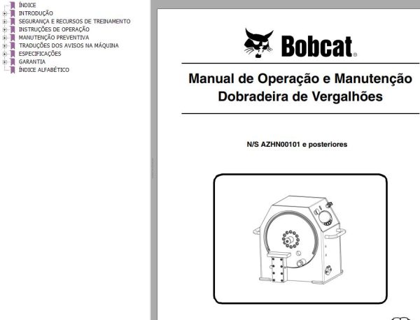 Bobcat Rebar Bender Operation Maintenance Manual 6990430 PT