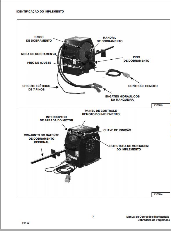 Bobcat Rebar Bender Operation Maintenance Manual 6990430 PT 1