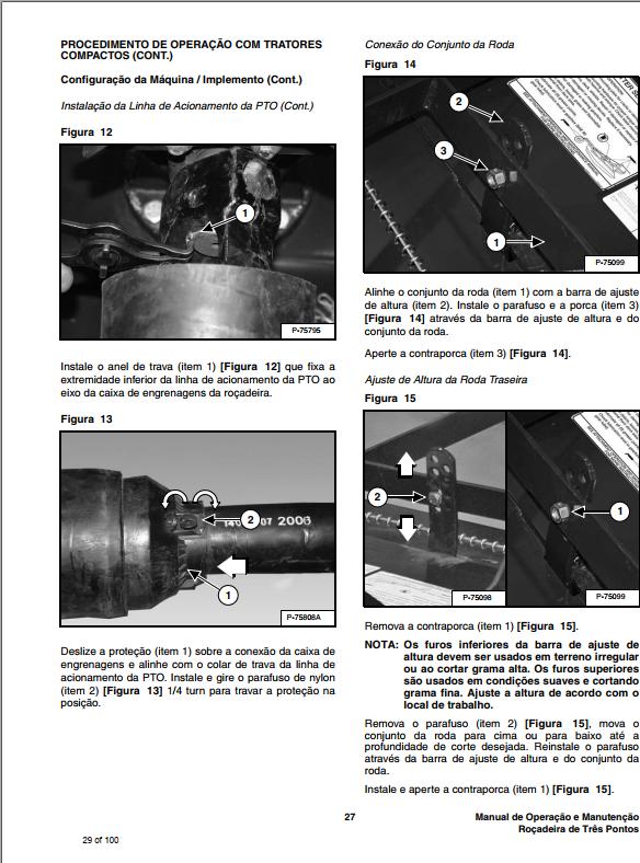 Bobcat Rotary Cutter 3RC60 3RC70 Operation Maintenance Manual 6986513 PT 1