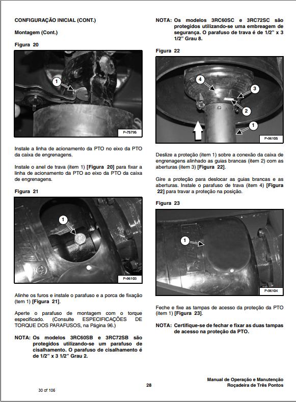 Bobcat Rotary Cutter 3RC60SB 3RC72SB 3RC60SC 3RC72SC Operation Maintenance Manual 6989548 PT 1