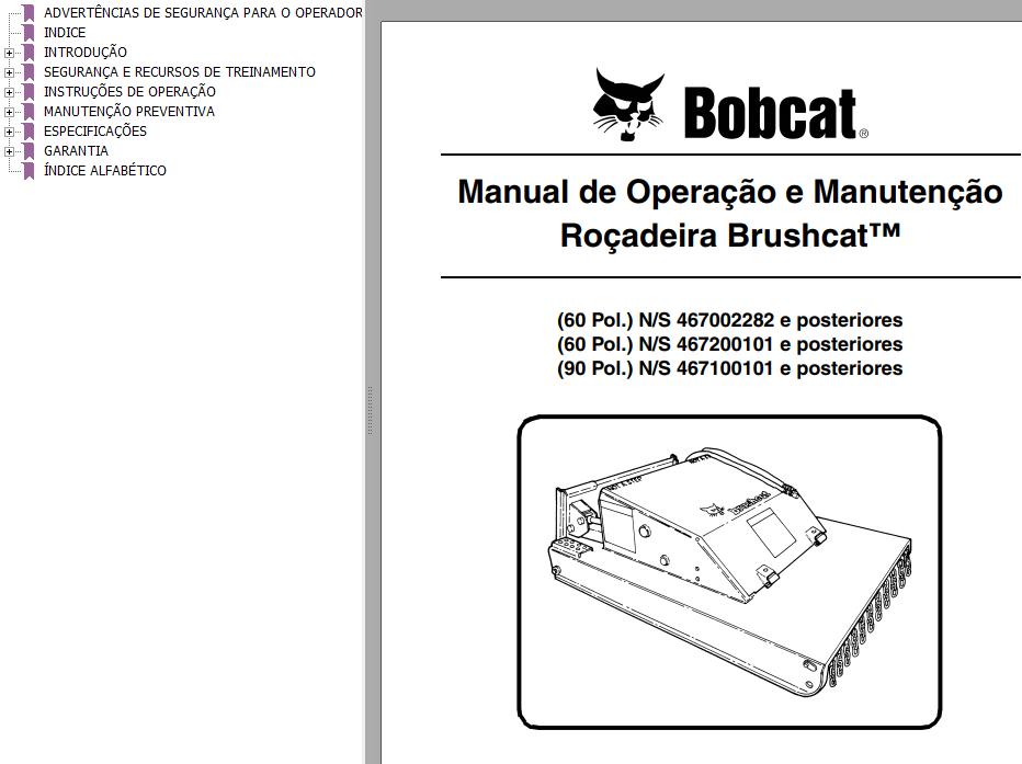 Bobcat Rotary Cutter 60 90 Operation Maintenance Manual 6901939 PT