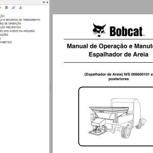 Bobcat Sand Spreader Operation Maintenance Manual 6902779 PT