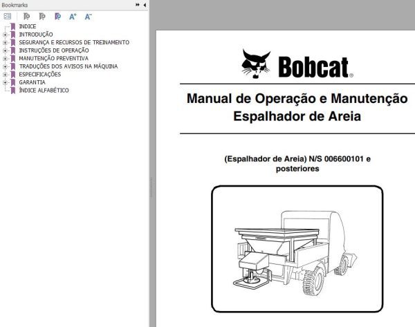 Bobcat Sand Spreader Operation Maintenance Manual 6902779 PT