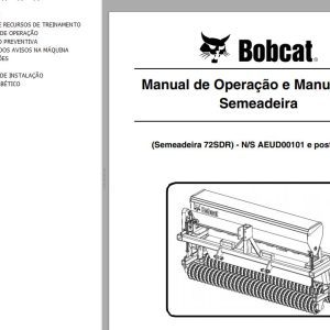 Bobcat Seeder 72SDR Operation Maintenance Manual 6987212 PT