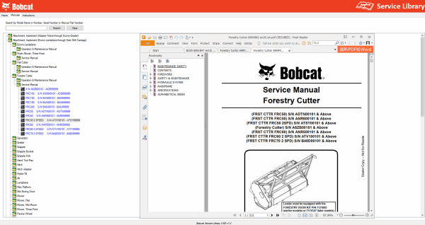 Bobcat Service Library Q4 2022 2022 Service Operator Maintenance Manual Bulletins Diagrams 5