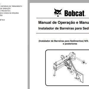 Bobcat Silt Fence Installer Operation Maintenance Manual 6904965 PT