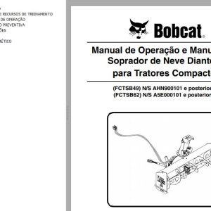 Bobcat Snowblower FCTSB49 FCTSB62 Operation Maintenance Manual 6989401 PT