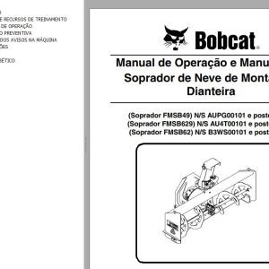 Bobcat Snowblower FMSB49 FMSB629 FMSB62 Operation Maintenance Manual 6990475 PT