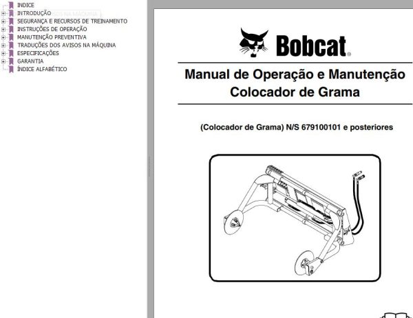 Bobcat Sod layer Operation Maintenance Manual 6901747 PT