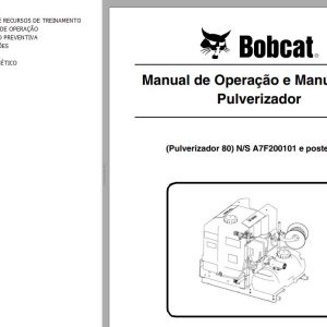 Bobcat Sprayer 80 Operation Maintenance Manual 6986508 PT