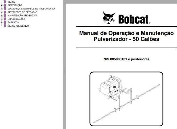 Bobcat Sprayer Operation Maintenance Manual 6903168 PT