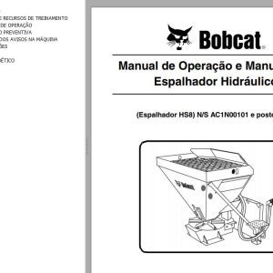 Bobcat Spreader HS8 Operation Maintenance Manual 6986894 PT