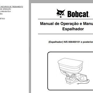 Bobcat Spreader Operation Maintenance Manual 6901615 PT