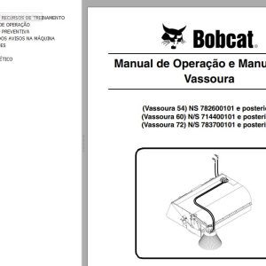 Bobcat Sweeper 54 60 72 Operation Maintenance Manual 6724016 PT