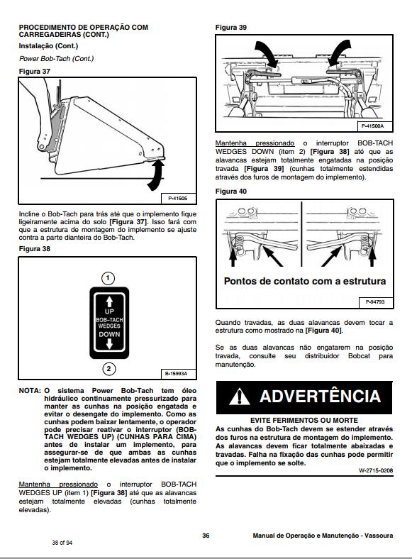 Bobcat Sweeper 84 Operation Maintenance Manual 6904232 PT 1