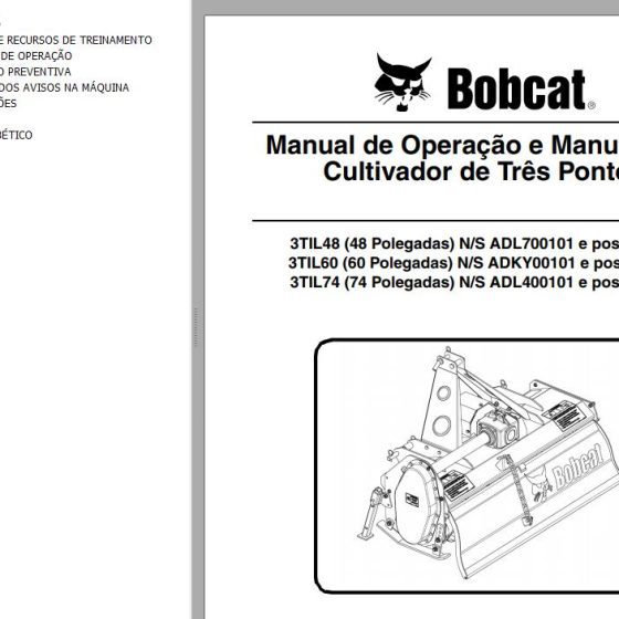 Bobcat Sweeper 84 Operation & Maintenance Manual 6904232 PT