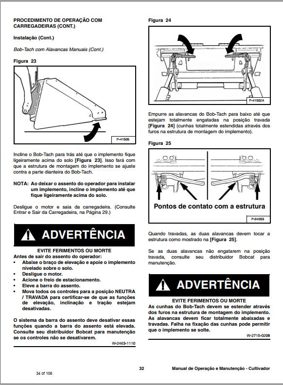 Bobcat Tiller 40 62 76 Operation Maintenance Manual 6902943 PT 1