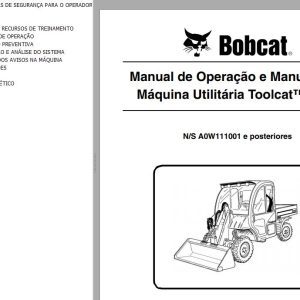 Bobcat Toolcat Utility 5600 Operation Maintenance Manual PT