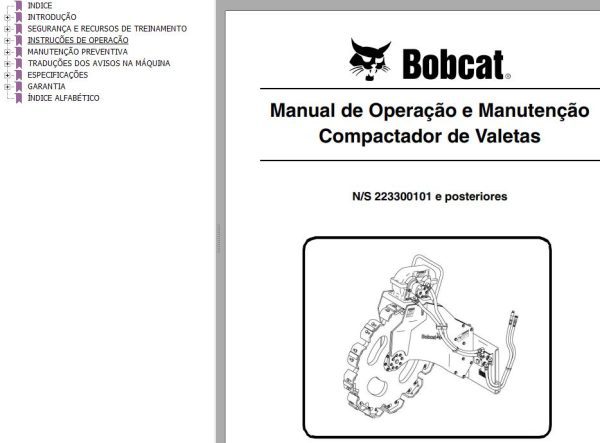 Bobcat Trench Operation Maintenance Manual 6900823 PT