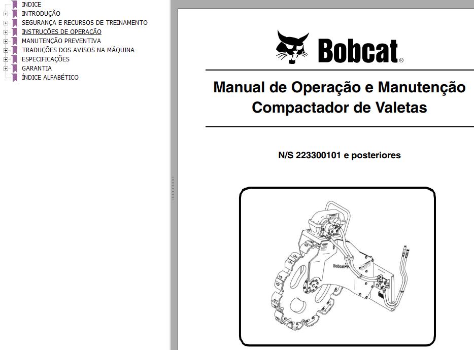 Bobcat Trench Operation Maintenance Manual 6900823 PT