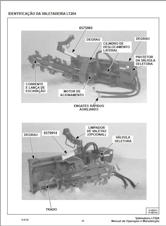 Bobcat Trencher LT204 Operation Maintenance Manual 6722613 PT 1