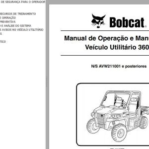 Bobcat Utility 3600 Operation Maintenance Manual PT