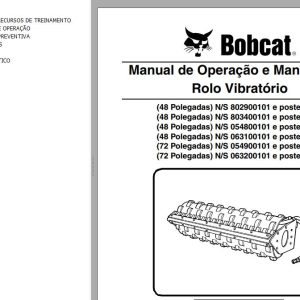 Bobcat Vibratory Roller 48 72 Operation Maintenance Manual 6570634 PT
