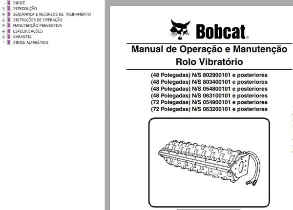 Bobcat Vibratory Roller 48 72 Operation Maintenance Manual 6570634 PT