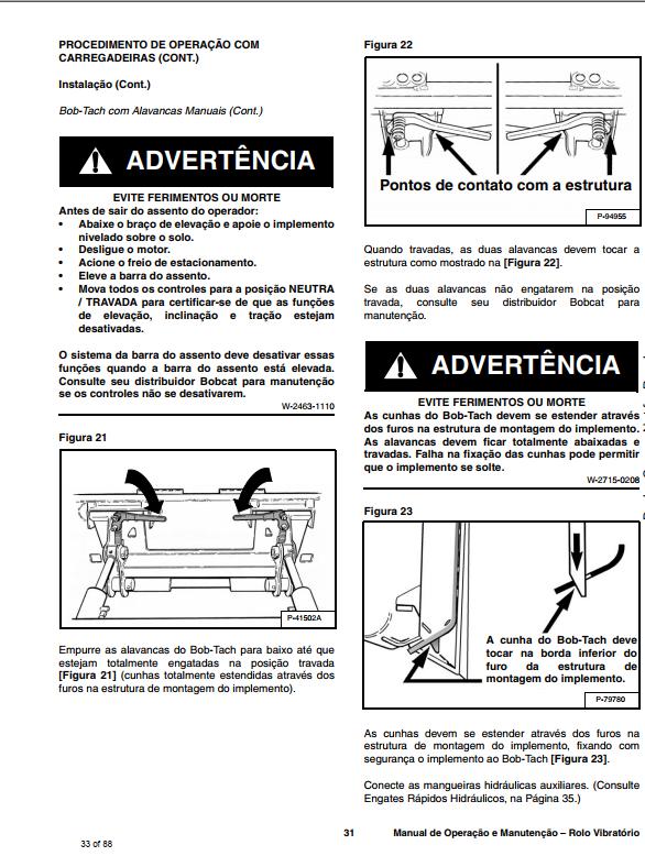 Bobcat Vibratory Roller 48 73 80 Operation Maintenance Manual 6987312 PT 1