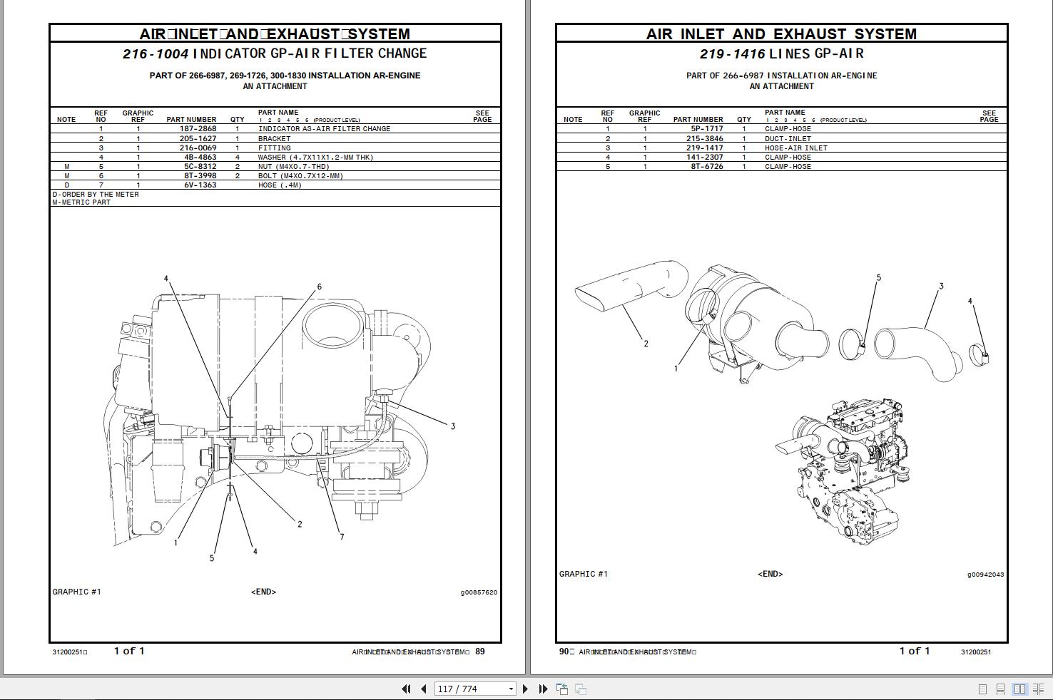 CAT Telehandler TH330B Parts Manual