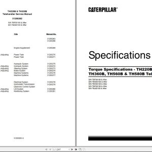 CAT Telehandler TH330B Service Manual